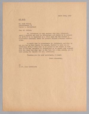 [Letter from Daniel W. Kempner to Mark Heller, March 22, 1948]