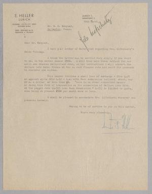 [Letter from Mark F. Heller to D. W. Kempner, March 30, 1948]