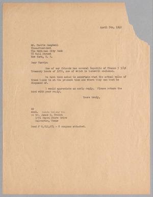 [Letter from Daniel W. Kempner to Farris Campbell, April 5, 1948]