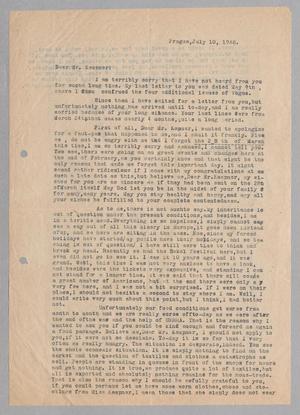 [Letter from Ela Marie Oesterreicherrova to D. W. Kempner, July 10, 1948]