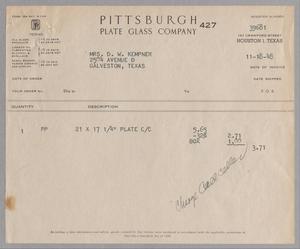 [Invoice for Shipped Plate, November 1948]