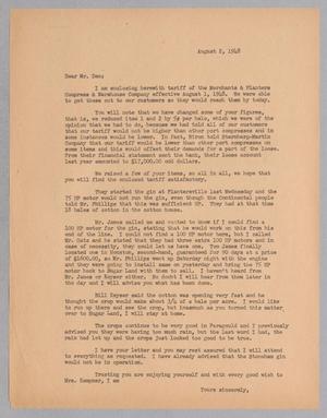Primary view of object titled '[Letter from A. H. Blackshear, Jr. to D. W. Kempner, August 2, 1948, First Letter]'.