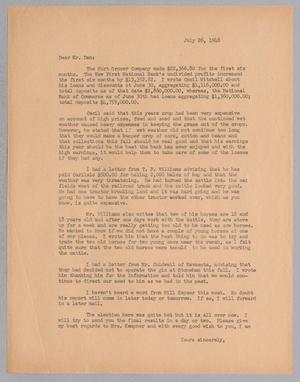 [Letter from A. H. Blackshear, Jr. to D. W. Kempner, July 26, 1948]
