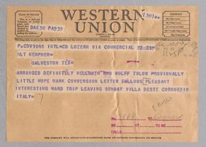 [International Telegram to Kempner, July 21, 1948]