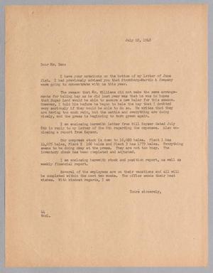 [Letter from A. H. Blackshear to Daniel W. Kempner, July 12, 1948]