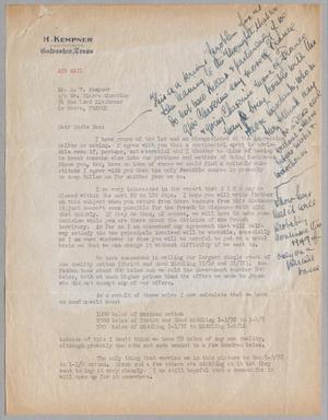Primary view of object titled '[Letter from Harris Leon Kempner to D. W. Kempner, June 4, 1948]'.