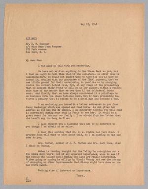 [Letter from Isaac H. Kempner to Daniel W. Kempner, May 18, 1948]