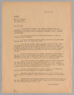 [Letter from A. H. Blackshear, Jr., to D. W. Kempner, May 17, 1948]