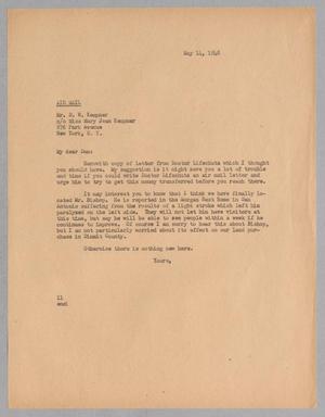 [Letter from Isaac H. Kempner to Daniel W. Kempner, May 11, 1948]