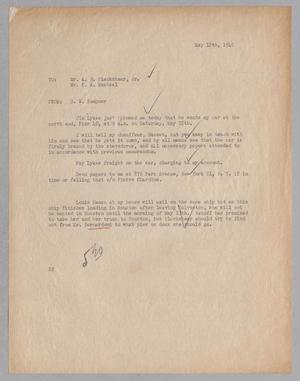 [Letter from D. W. Kempner to A. H. Blackshear, Jr., and Ernest. A. Mantzel, May 12, 1948]