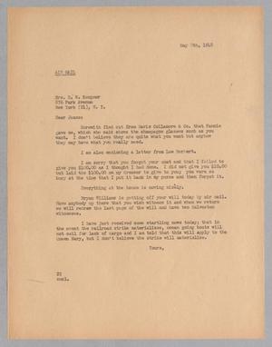 [Letter from Daniel W. Kempner to Jeane B. Kempner, May 8, 1948]