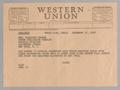 Letter: [Telegram from Daniel Webster Kempner to Mary Jean Thorne, December 1…