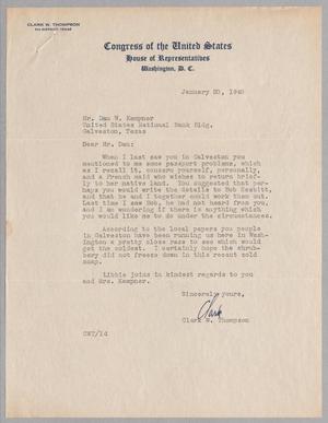 [Letter from Clark W. Thompson to Daniel W. Kempner, January 20, 1948]