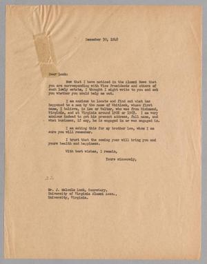 [Letter from Daniel W. Kempner to J. Malcolm Luck, December 30, 1948]