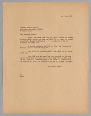 [Letter from Daniel W. Kempner to Maurice Hirsch, May 3, 1948]