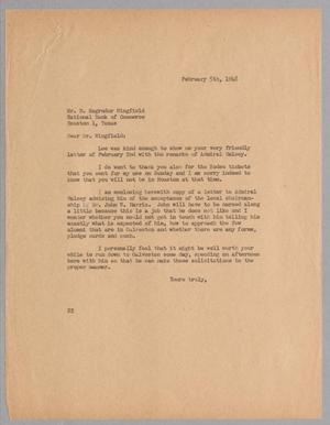 [Letter from Daniel W. Kempner to B. Magruder Wingfield, February 5, 1948]