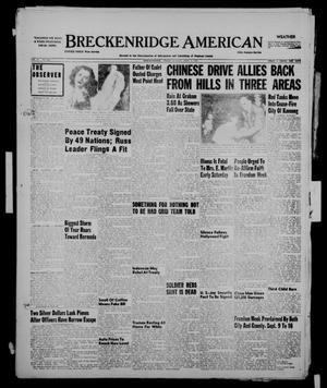 Breckenridge American (Breckenridge, Tex.), Vol. 31, No. 220, Ed. 1 Sunday, September 9, 1951