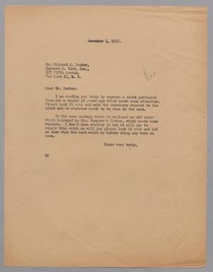 [Letter from Daniel W. Kempner to Richard C. Decker, December 1, 1948]