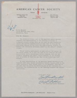 [Letter from Paul Brindley and Mrs. Jack Hopkins to D. W. Kempner, December 12, 1949]