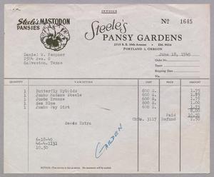 [Invoice for Butterfly Hybrids, Sea Blue, Etc., June 1949]