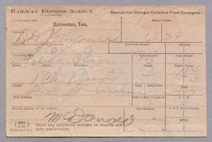 Primary view of object titled '[Receipt for Charges Collected from Consignee, Number 6639]'.
