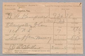 [Receipt for Charges for D. W. Kempner, August 1949]
