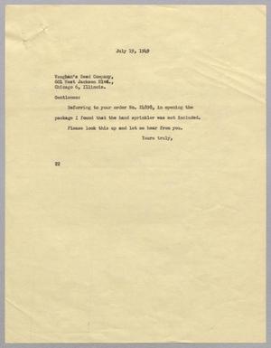 [Memorandum from Daniel W. Kempner, July 19, 1949]