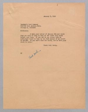 [Letter from Daniel W. Kempner to Vaughn's Seed Company, January 8, 1949]