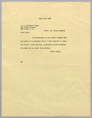 [Letter from Daniel W. Kempner to C. G. Gunther's Sons, June 2, 1949]