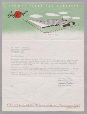 Primary view of object titled '[Letter from Marion P. Kammes to Daniel W. Kempner, May 20, 1949]'.