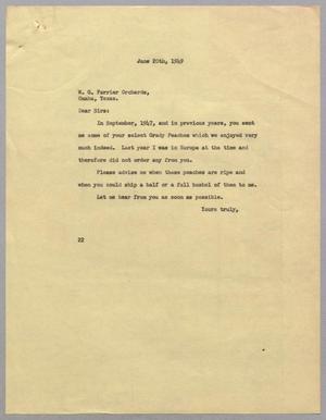 [Letter from Daniel W. Kempner to W. G. Farrier, June 20, 1949]