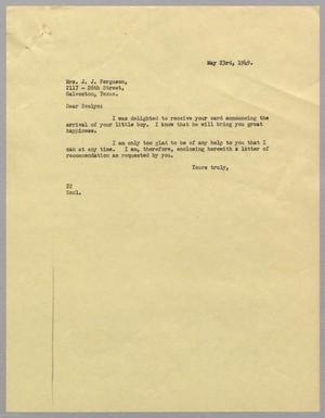 [Letter from Daniel W. Kempner to Evelyn Ferguson, May 23, 1949]