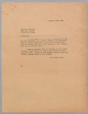 [Letter from Daniel W. Kempner to Fishburn Cleaners, January 26, 1949]
