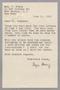 Letter: [Letter from Inge Freund Honig to D. W. Kempner, June 14, 1949]
