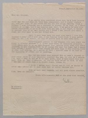 [Letter from Ela Marie Oesterreicherrova to D. W. Kempner, September 19, 1948]