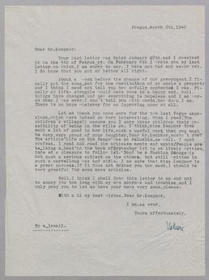 [Letter from Ela Marie Oesterreicherrova to D. W. Kempner, March 6, 1948]