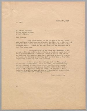 [Letter from Daniel W. Kempner to Pierre Chardine, March 7, 1949]