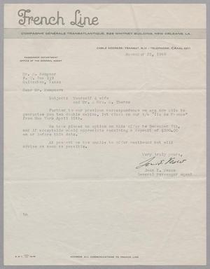 [Letter from Jean E. Vesco to D. W. Kempner, November 25, 1949]