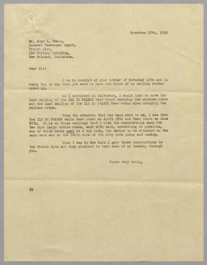 [Letter from Daniel W. Kempner to Jenae E. Vesco, November 18, 1949]