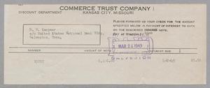 [Invoice for Interest on Account, March 1949]