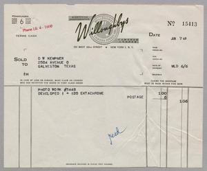 [Invoice for Photo work, June 1949]