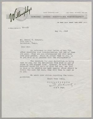 [Letter from Willoughbys to Mr. Daniel W. Kempner, May 11, 1949]