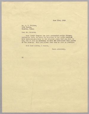 [Letter from Daniel W. Kempner to B. P. Briscoe, June 23, 1949]