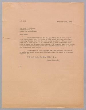 [Letter from Daniel W. Kempner to Mark F. Heller, February 14, 1949]