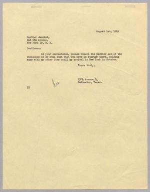 [Memorandum from Daniel W. Kempner, August 1, 1949]