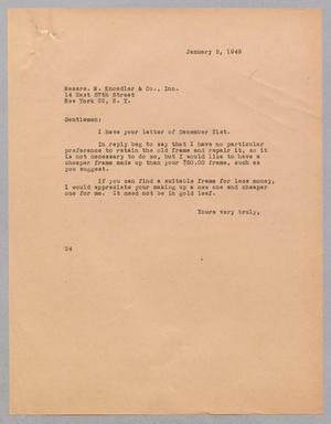 [Letter from Daniel W. Kempner to Messrs. M. Knoedler & Co., Inc., January 5, 1949]