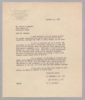 [Letter from H. F. Griswold to Daniel W. Kempner, December 31, 1948]