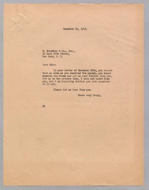 [Letter from Daniel W. Kempner to M. Knoedler & Company , December 21, 1948]