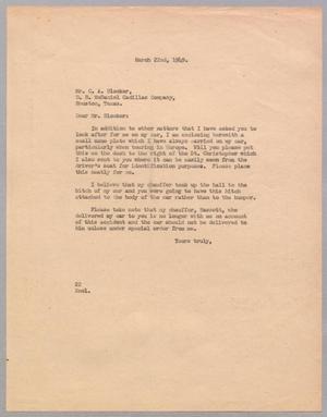 [Letter from Daniel W. Kempner to C. A. Blocker, March 22, 1949]