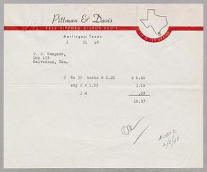 [Letter from Pittman & Davis to D. W. Kempner, January 31, 1948]